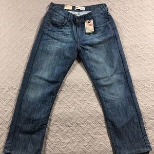 NEW Levi’s Boy’s 514 Slim Straight Fit Blurred Jeans 12 Husky 32” x 27”